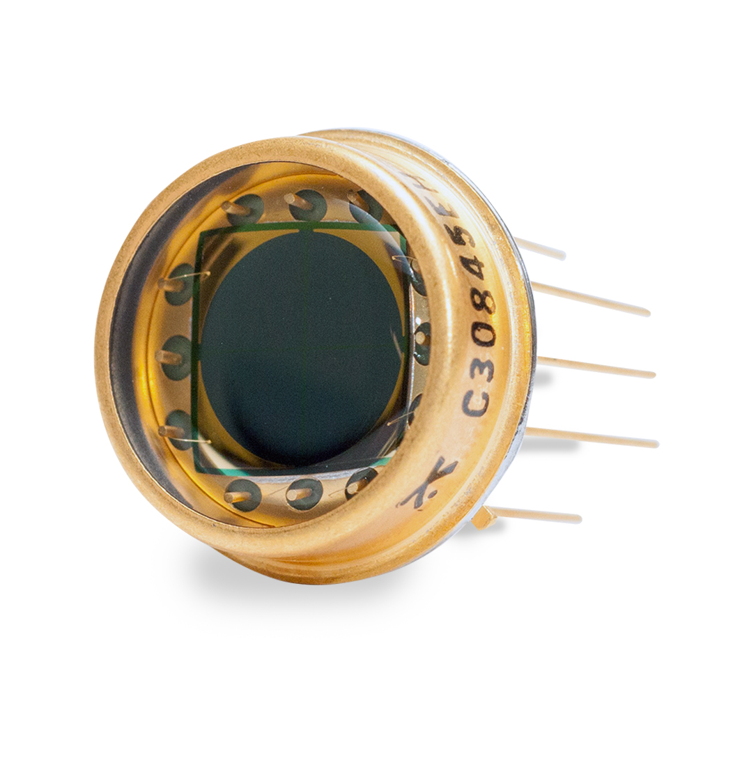 The C30845EH quadrant N-type PIN photodiode is designed for use in a wide variety of broad band low light level applications.