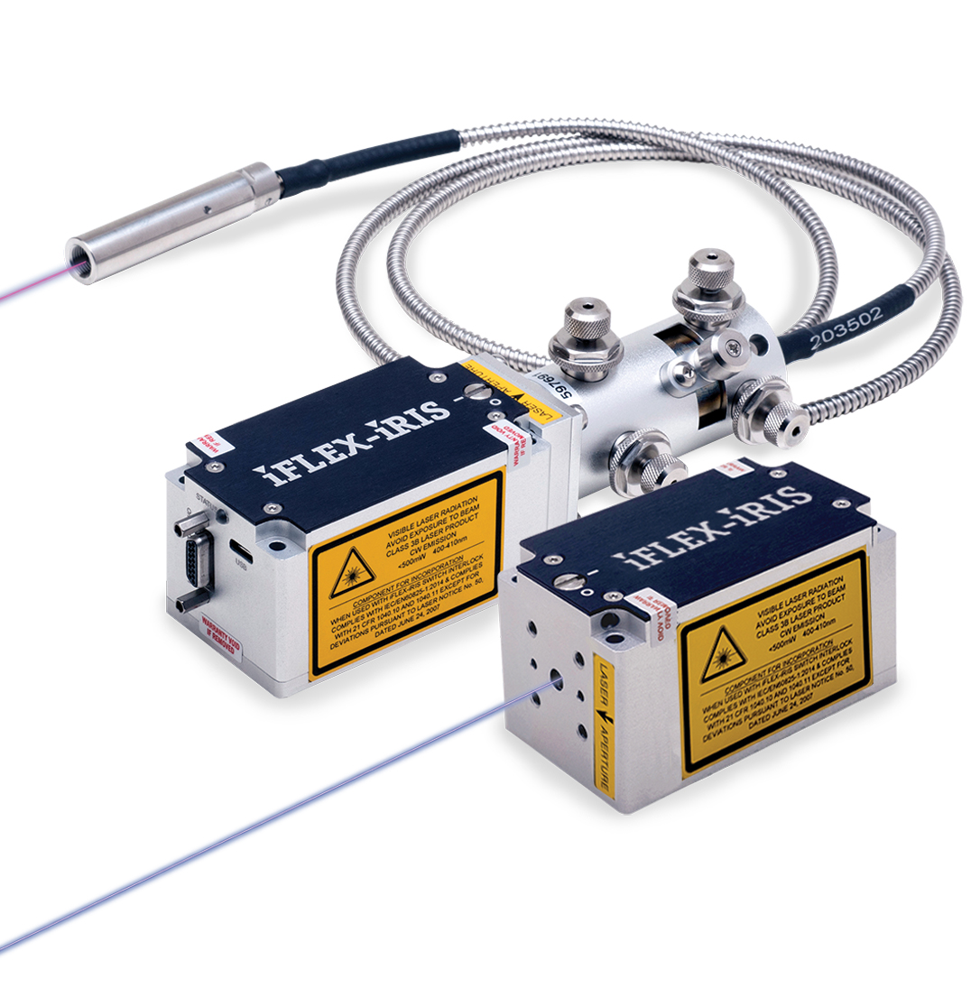 Lasers compacts iFLEX-iRIS pour l'espace libre ou la diffusion à fibre couplée