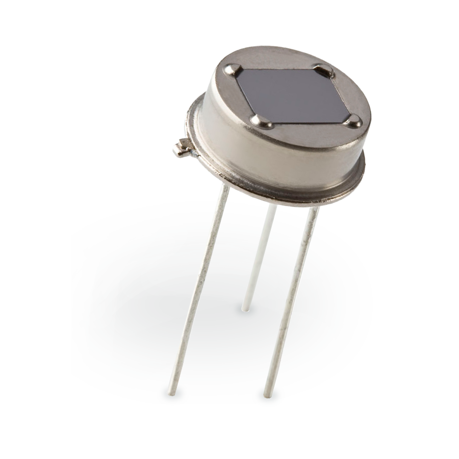 Excelitas PYD 1794 Dual-Element Low-Profile DigiPyro shown in compact TO-39 housing