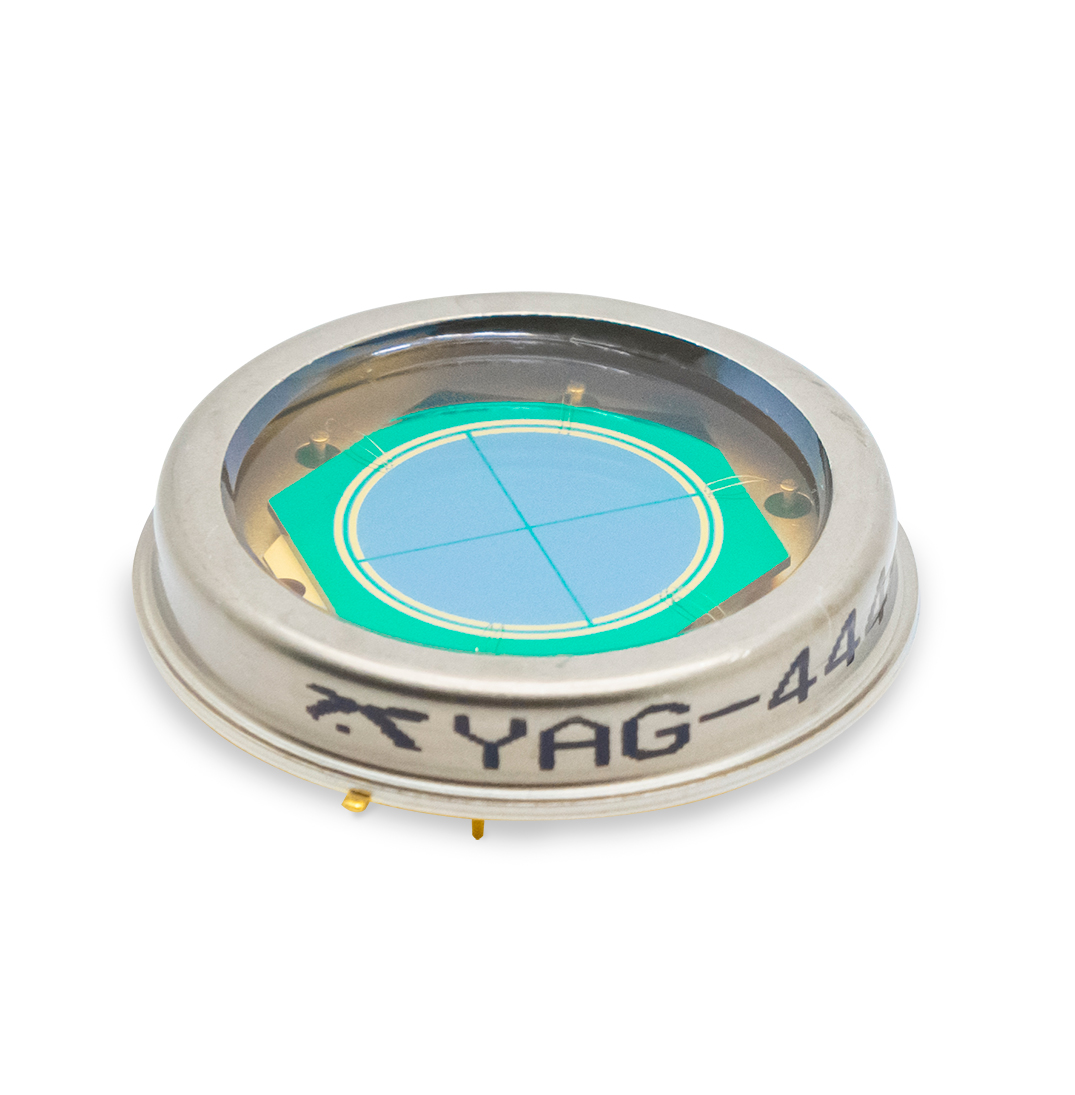 Excelitas YAG quadrants are available in variable active diameters and polarity.