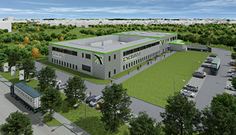 Rendering of the new Qioptiq factory in Göttingen, Germany