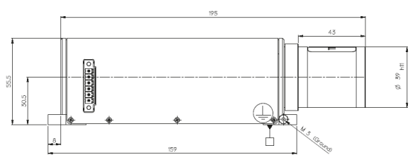 Motorized Variable Beam Expander mechanical drawing