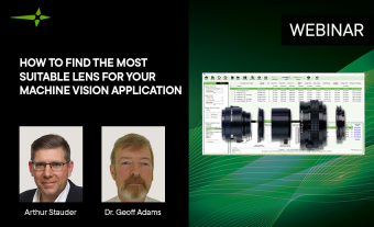 Webinar: How to find the most suitable lens for your machine vision application in minutes with MachVis 5.3