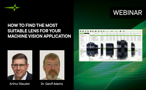 Webinar: How to find the most suitable lens for your machine vision application in minutes with MachVis 5.3