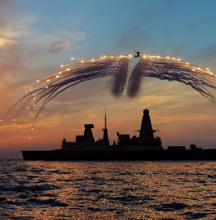 ProductPhoto_DO_DIRCM_MOD Lynx Countermeasures over Type 45 45156167.jpg Lynx counter measures deployed over Type 45 Guided Missile Destroyer
