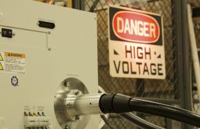 High-Voltage Power Supply Under Testing